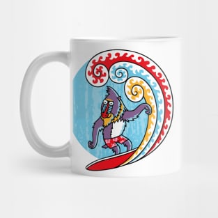 Surfing Mandrill Mug